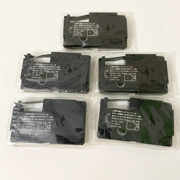 9mm Black Ink White  Tape Casio XR-9WE Label Tape Lot of 5 - Picture 7 of 12